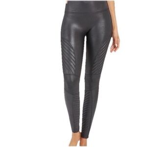 SPANX Black Faux Leather Leggings